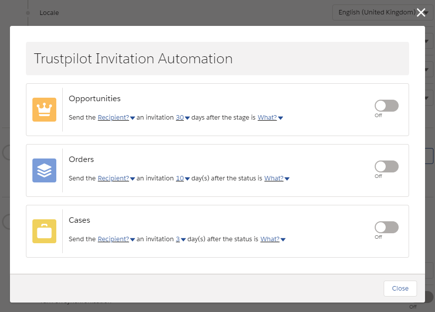 The Trustpilot Invitation Automation