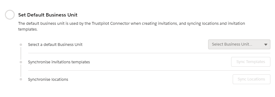 How to set the default business unit