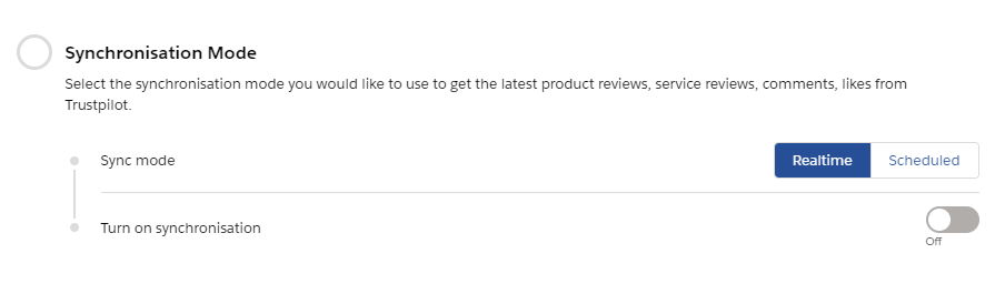 Synchronisation mode options