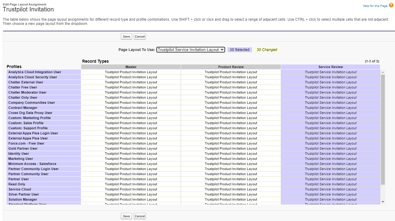 Trustpilot Service Invitation Layout